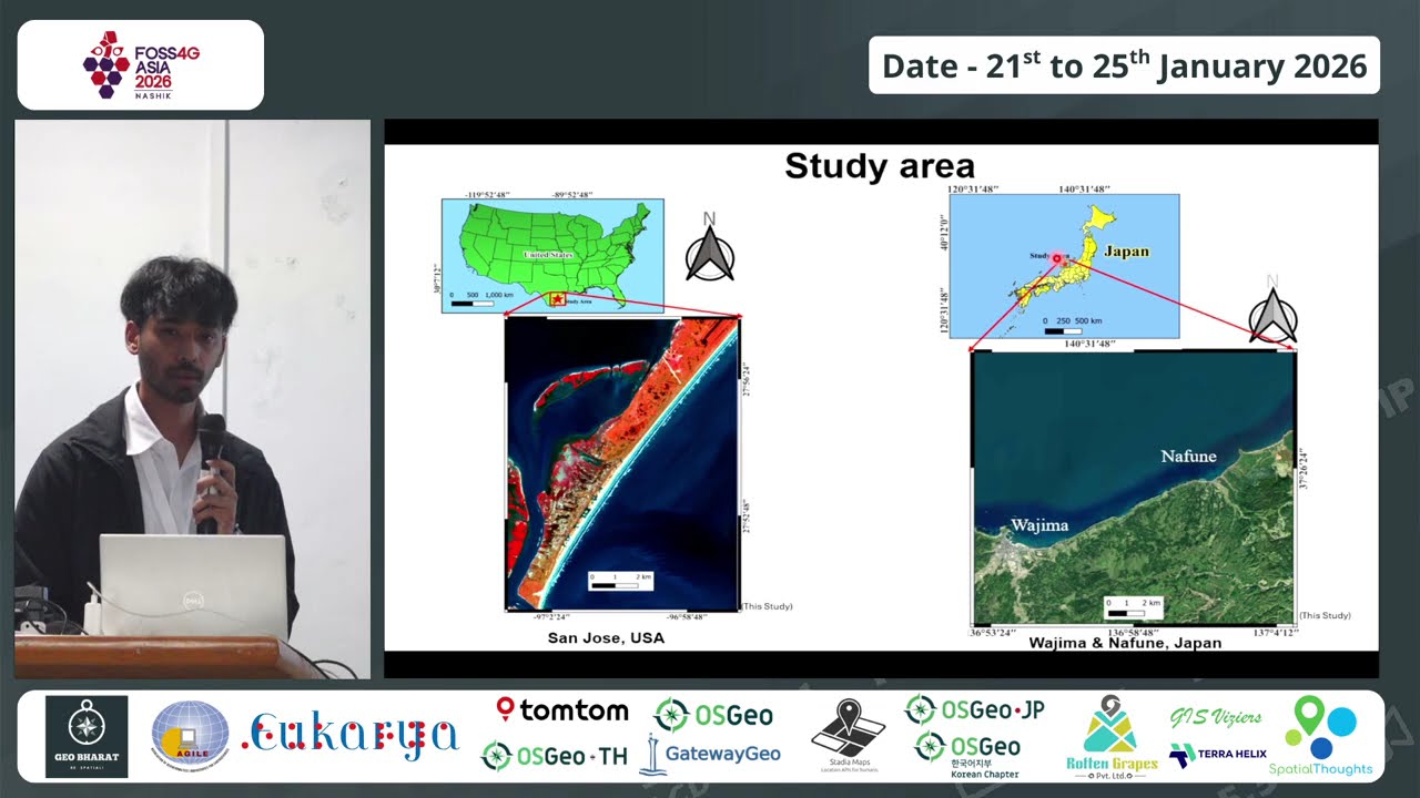 FOSS4G Asia 2026 | Evaluating Shoreline Prediction Models w/ Satellite Imagery and Open-Source Tools