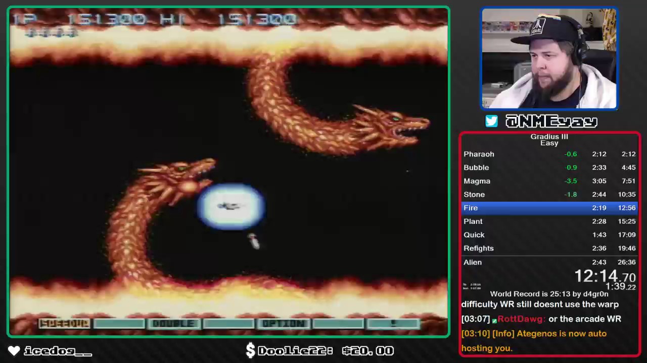 Gradius III No Miss Playthrough in 25:39 (speedrun)
