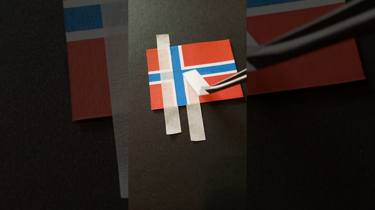 NORGE 🇧🇻 Flaggtegning #flaggtegning #norgeflagg #kunst