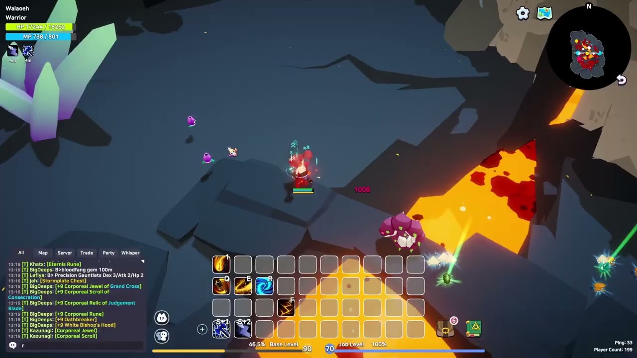 SpiritVale - Warrior lvl 89 - lvling at Underground Cavern