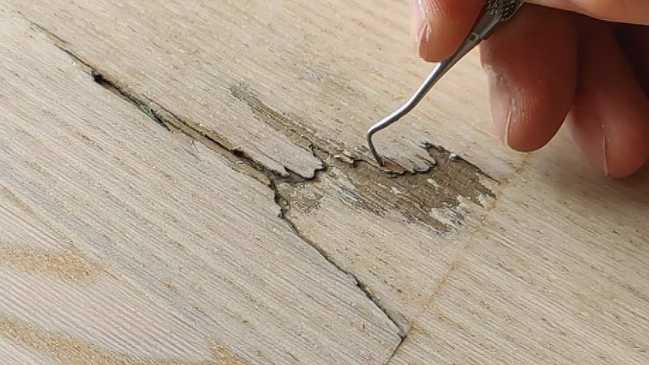 The perfect repair method - How to restore a rotten wooden floor in 5 minutes DIY