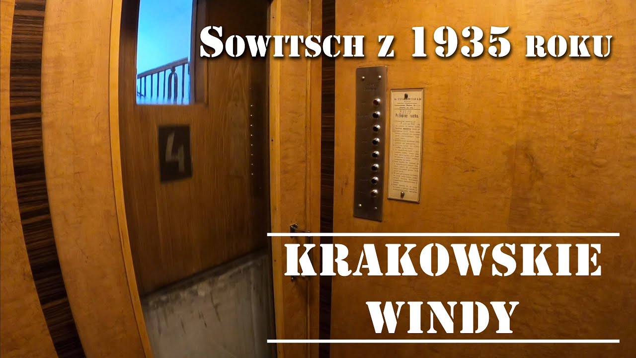 Przedwojenna krakowska winda z 1935 roku. - Sowitsch