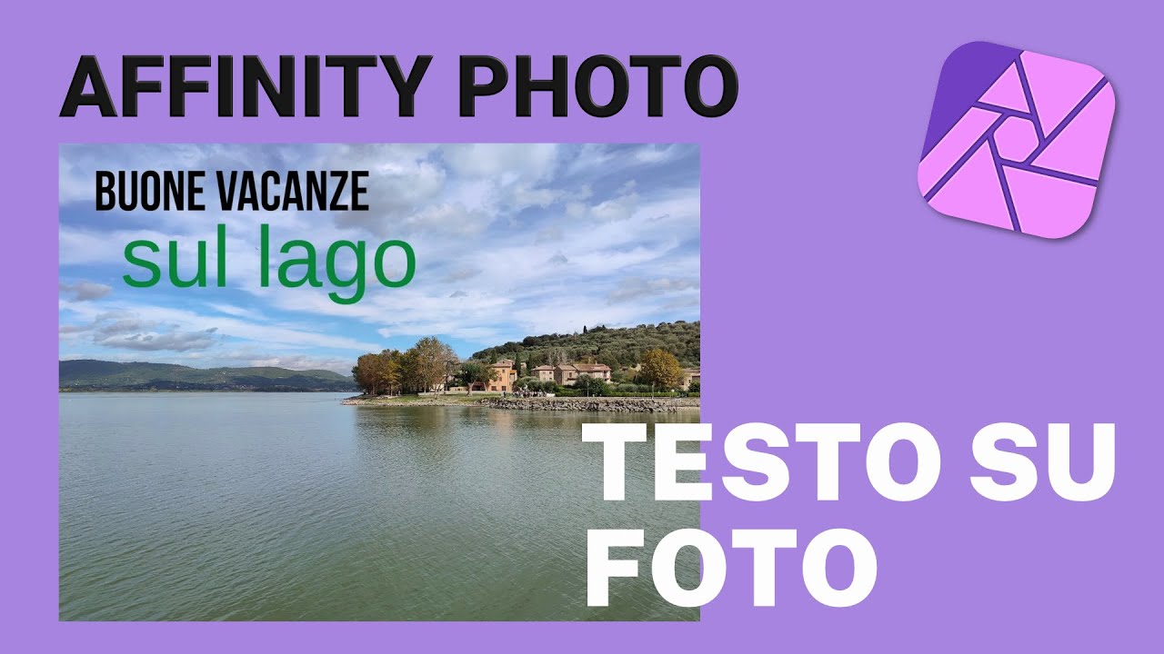 Scrivere un TESTO su una foto con Affinity PHOTO