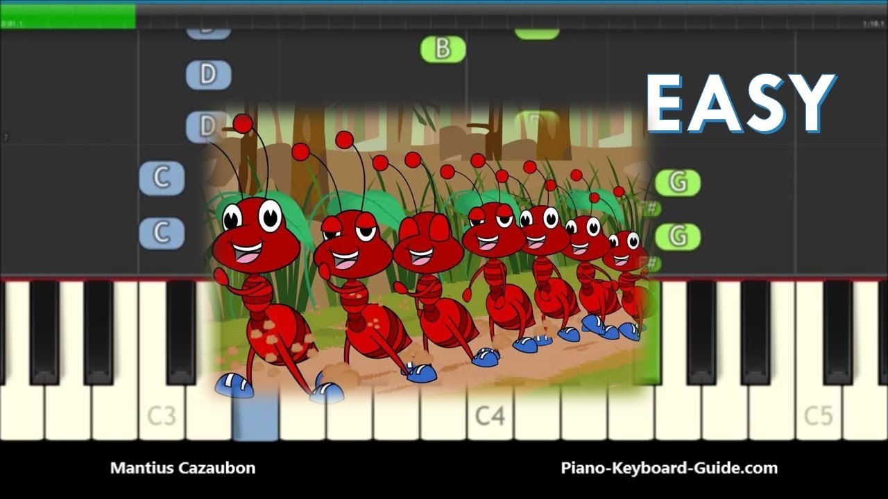 The Ants Go Marching One By One Easy Piano Tutorial