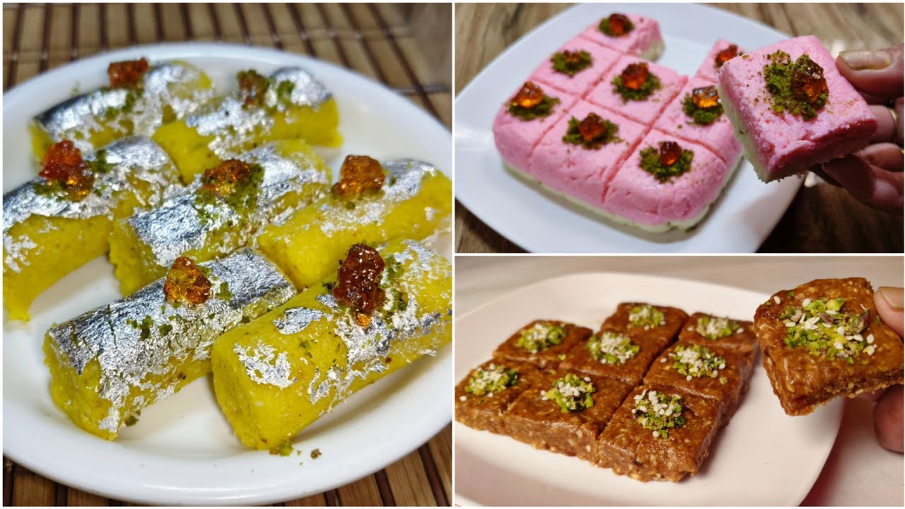 Prize Winning Fireless RecipesFor Competition No Oil, Sugar Besan Burfi, Kalakand, Sweet Roll Recipe