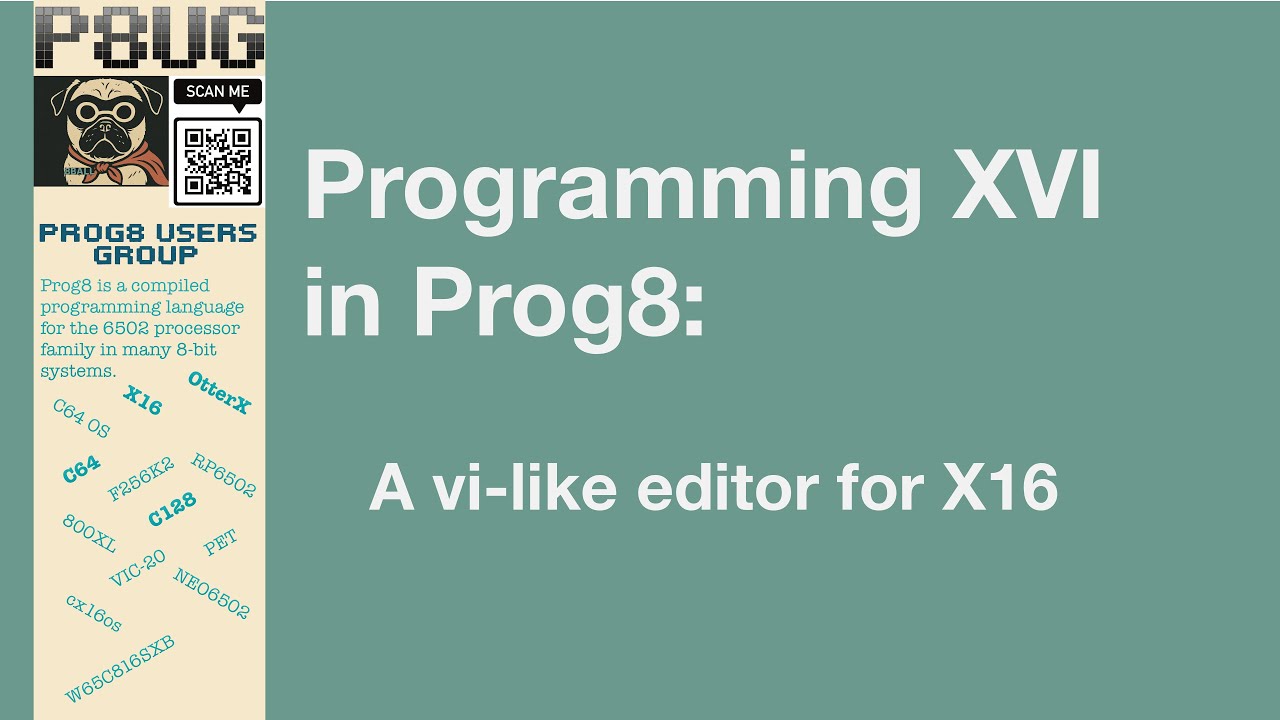 Prog8 Programming for the 6502: A vi-like editor for Commander X16/OtterX