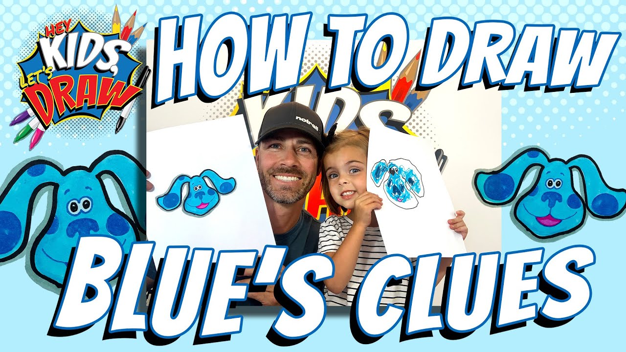 How to Draw Blue's Clues Dog for Kids - Blue the Dog