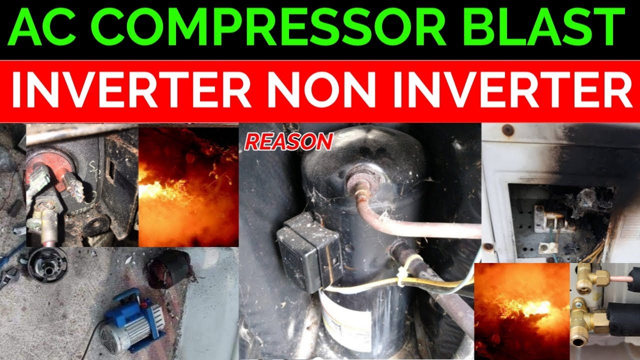 ac compressor blast inverter non inverter reason | compressor blast reason.