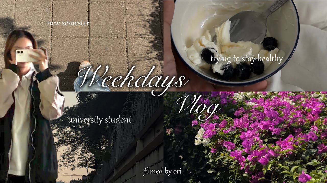 weekdays with me 🏡 ชีวิตนักศึกษาปี 3 เทอม 2 trying to stay healthy