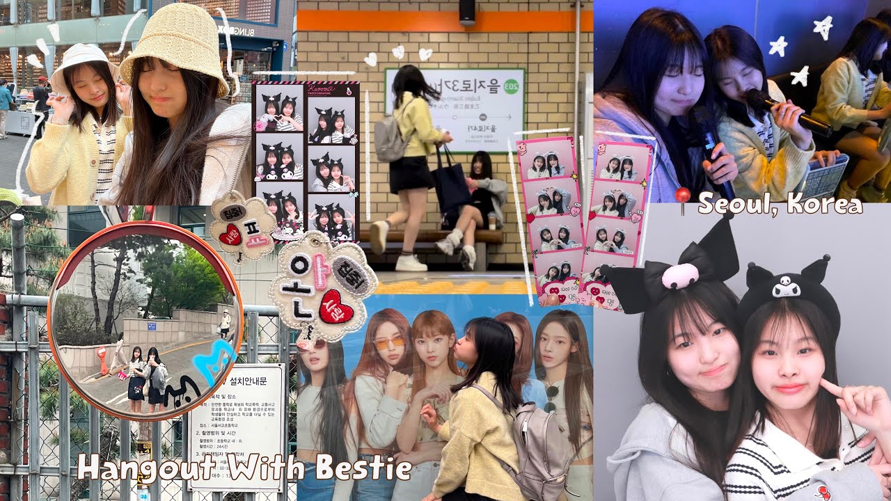 Korea vlog: hangout, bestie, exploring seoul, photo booth, shopping, ktv, aesthetics