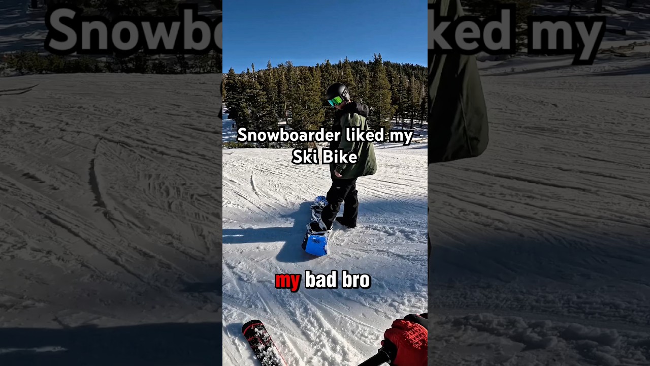 Ski Bike is insane 🔥 #skibike #tahoe #snow