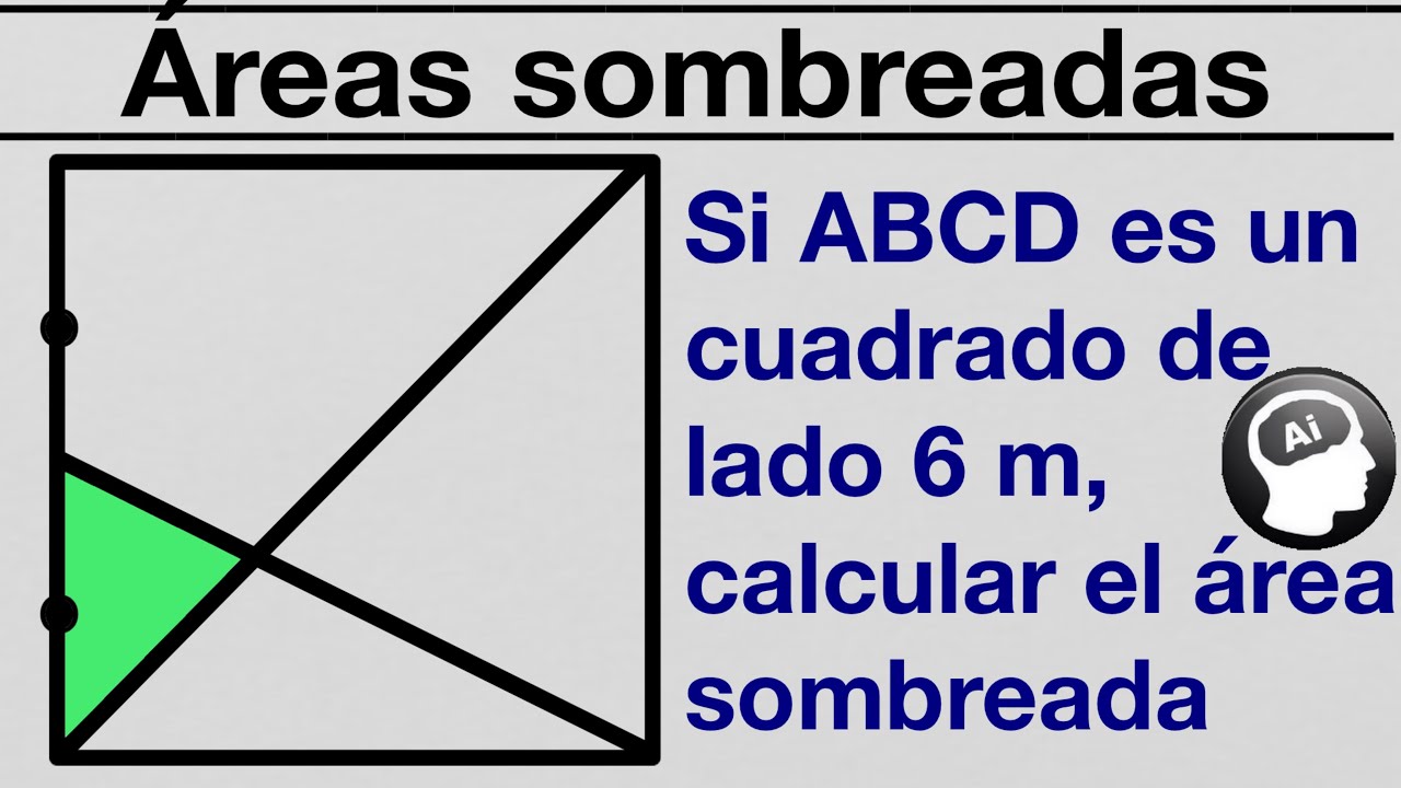 ¿Puedes calcular el area sombreada (por proporciones), si el lado del cuadrado mide 6?