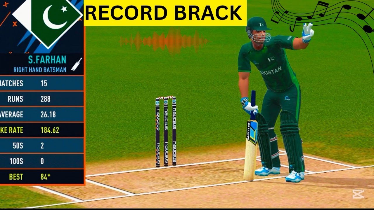 S.FARHAN BRILLIANT BATTING REAL CRICKET 24 🔥😍