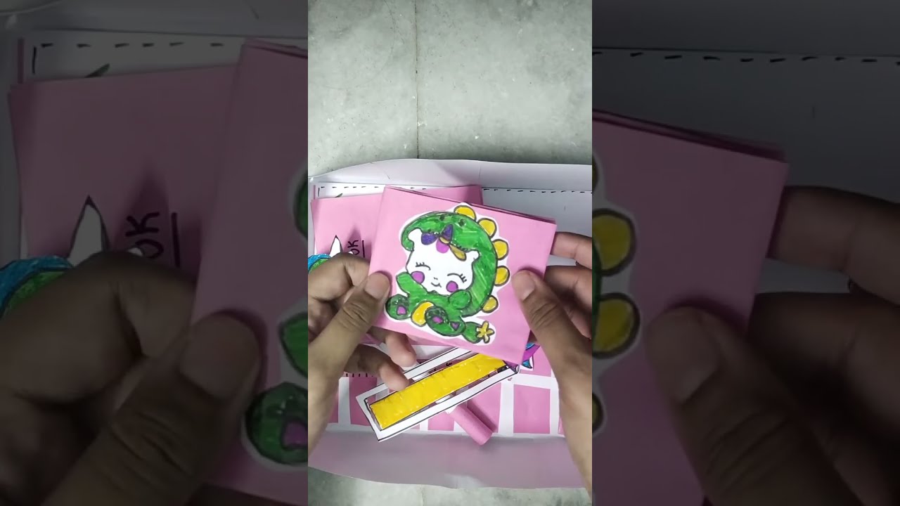 recreating Helena's craft DIY unicorn🦄 stationery kit | pouch, bookmark🔖,scale, notebook,wallet,pen