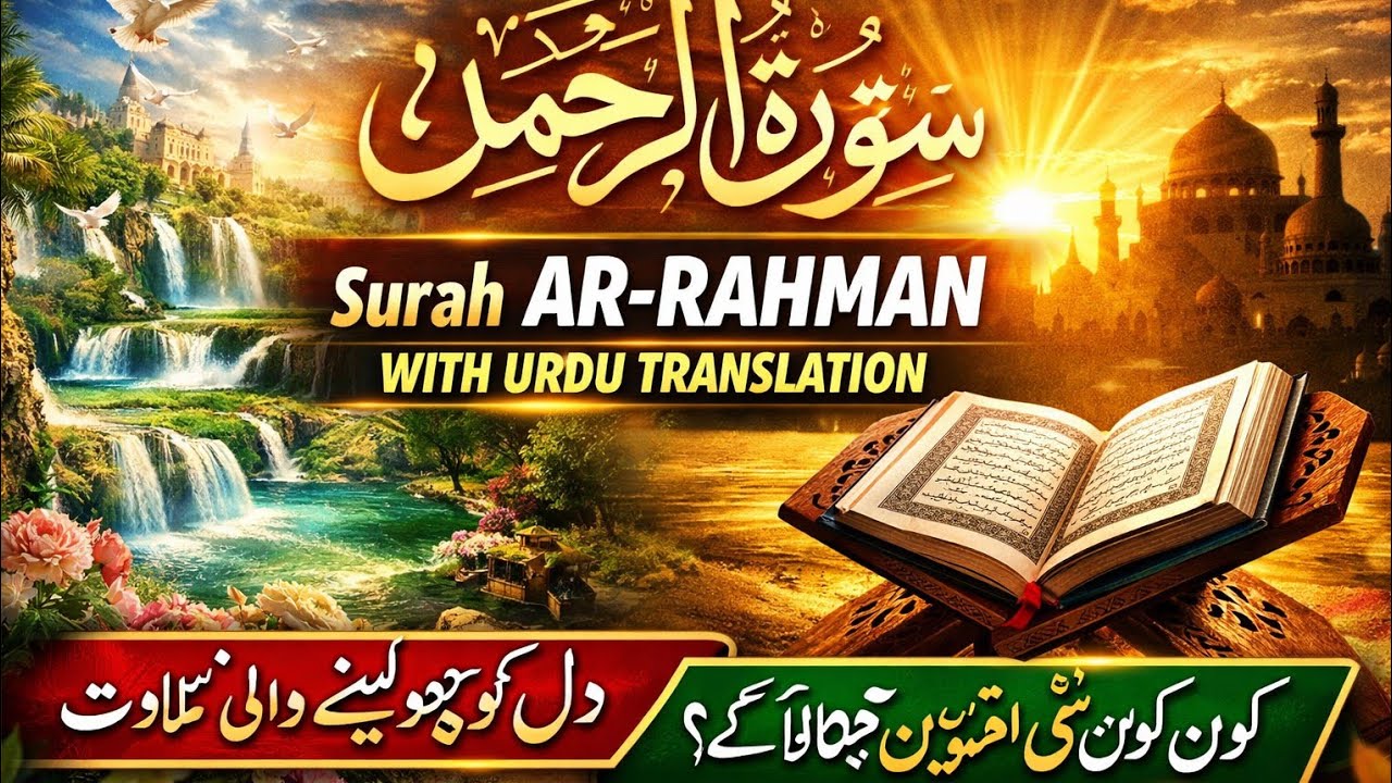 Surah Ar Rahman with Urdu Translation | سورۃ الرحمٰن اردو ترجمہ کے ساتھ | Beautiful Recitation