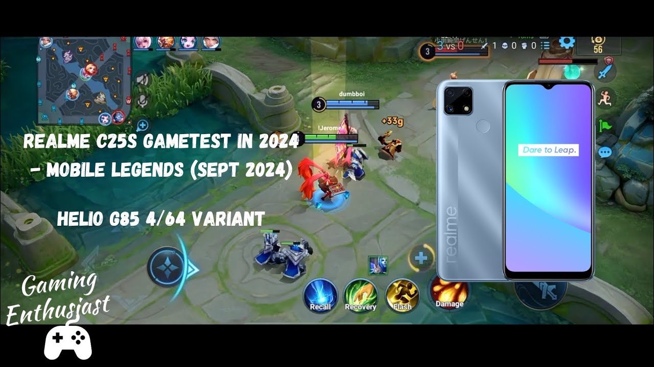Realme C25s Gametest in 2024 - Mobile Legends (Sept 2024) | Helio G85 4/64 | Gaming Enthusiast