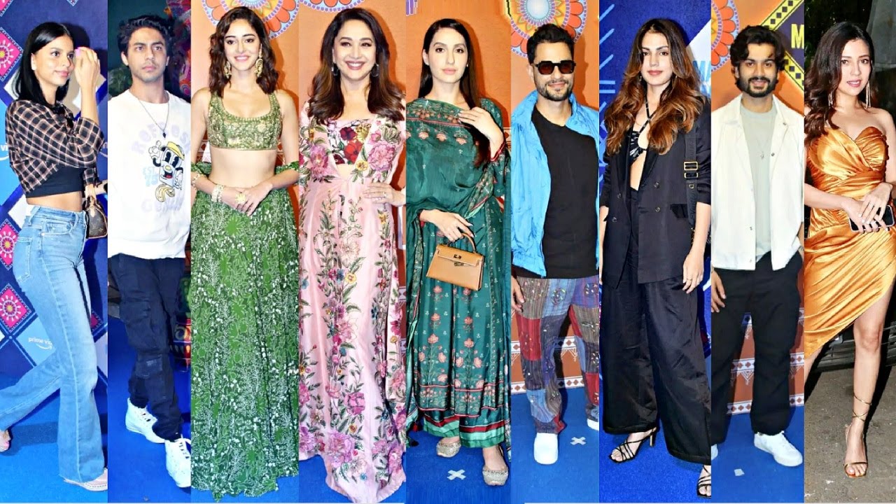 Madhuri Dixit Maja Ma Movie Screening - Aryan Khan, Suhana Khan, Ananya Panday, Nora Fatehi & Others