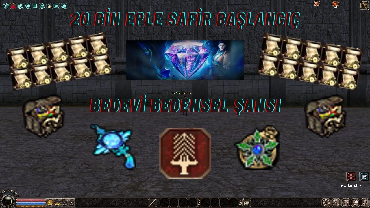 20 BİN EPLE SAFİR BAŞLANGIÇ - BEDEVİ BEDENSEL ŞANSI!!! - #metin2 #metin2tr #metin2safir