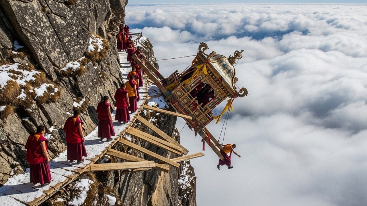 UNBELIEVABLE Mountain Ritual Walk 2026 | Buddhist Procession Across Impossible Himalayan Paths