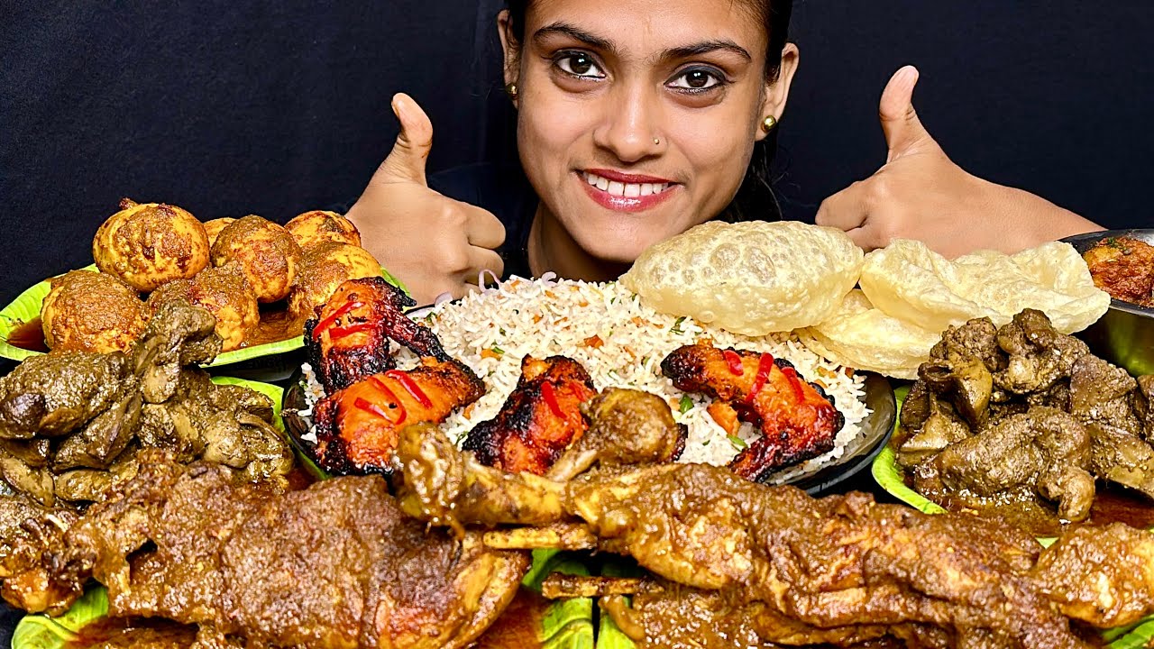 Chicken Liver Curry Puri Chicken Tangdi Curry Fried Rice Dum Aloo Egg Curry Tandoori Chicken Eating