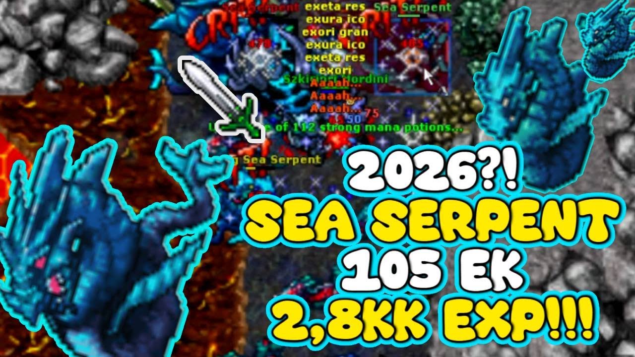 TIBIA TIPS – SEA SERPENTS – LEVEL 105 EK – 2.8KK/H