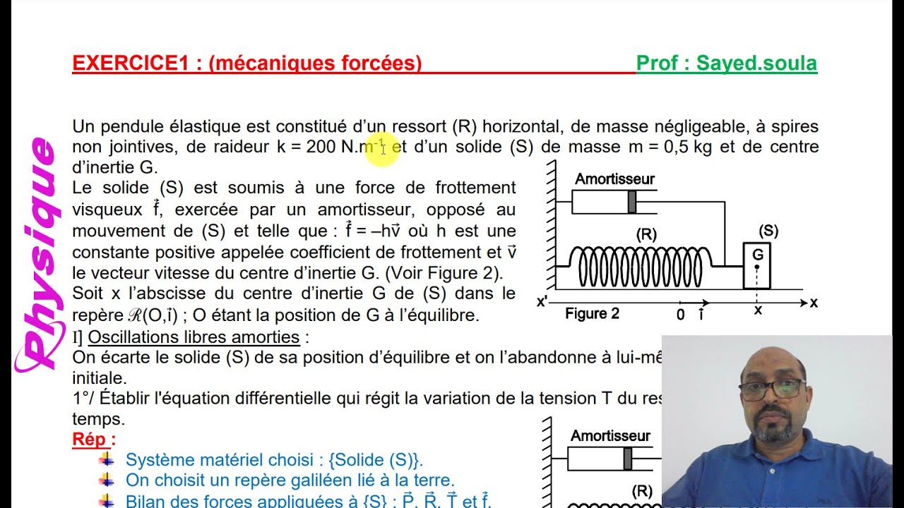 mécaniques forcées( correction exercice1)