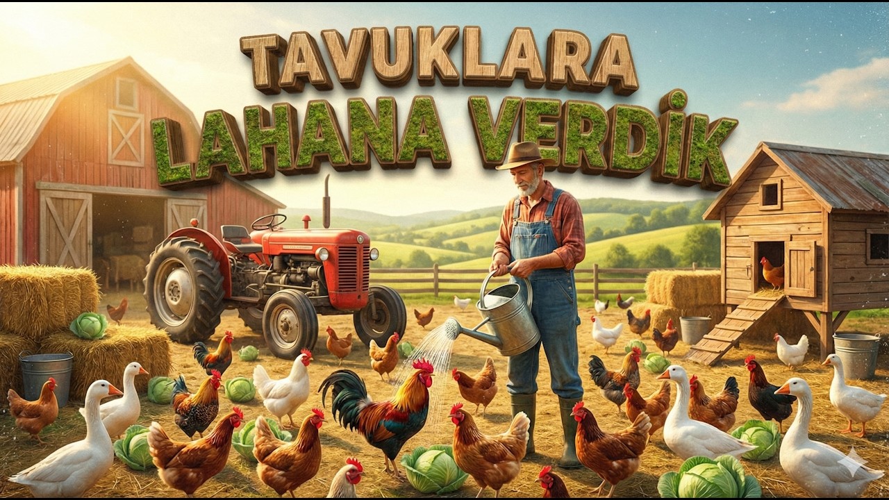 ÇİFTLİKTE KAZLARIMIZIN YERİNİ DEĞİŞTİRDİK, TAVUKLARA LAHANA VERDİK AMA !