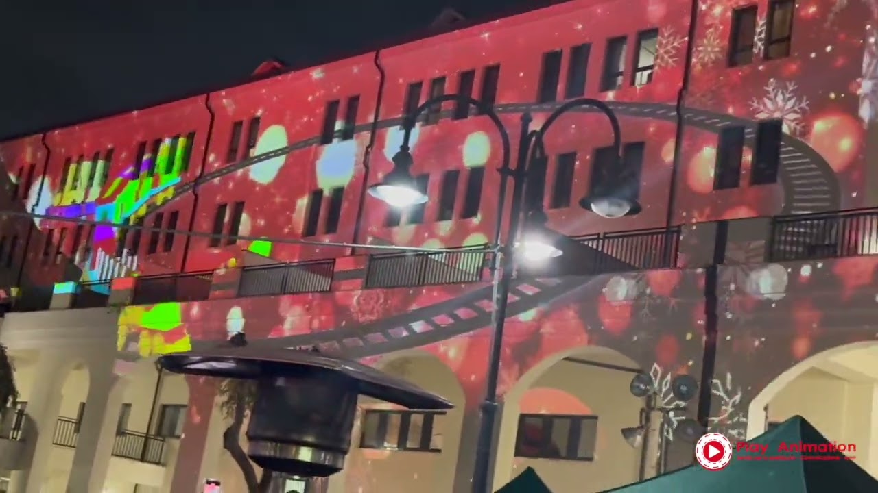 Video Mapping Base Americana Gricignano  Natale 2024