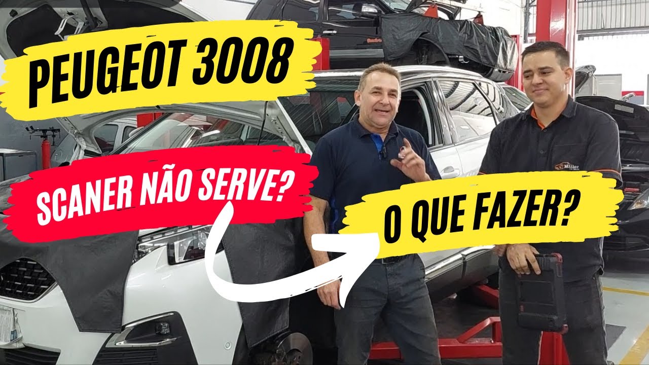 Como trocar pastilhas traseiras do Peugeot 3008 com SCANNER.