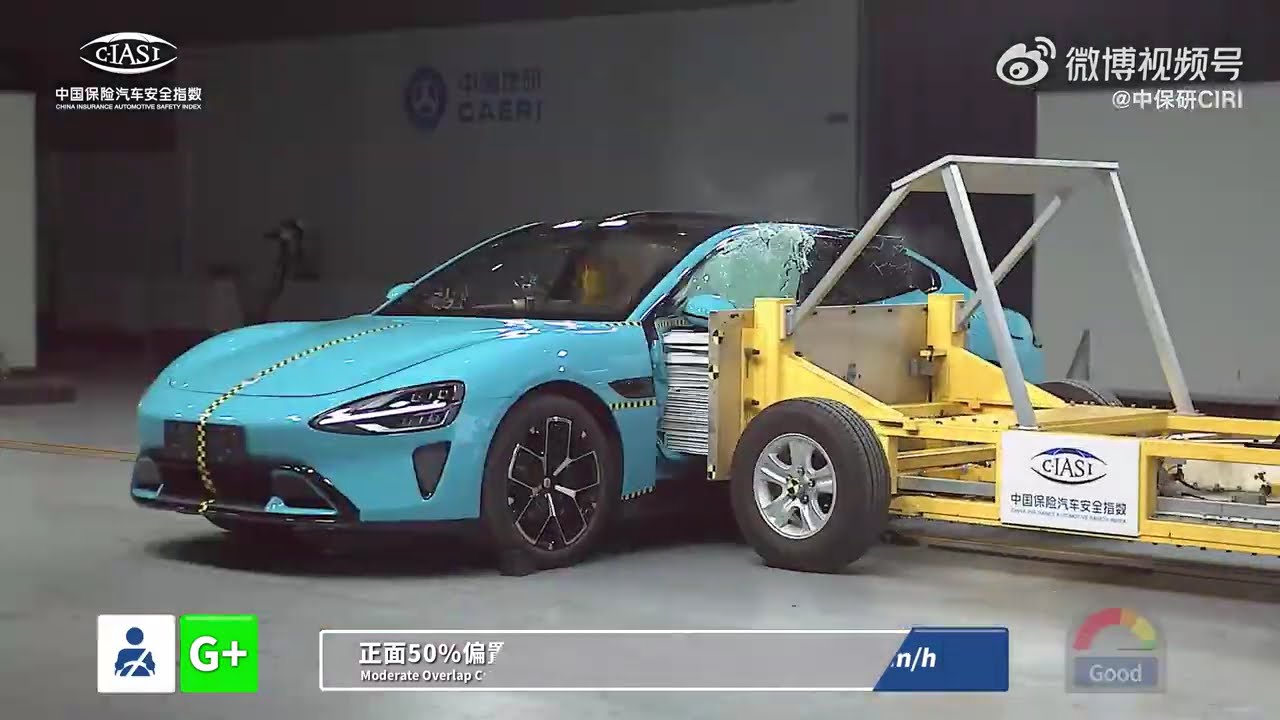 The New 2024 XIAOMI SU7 EV C-IASI Crashworthiness Tests