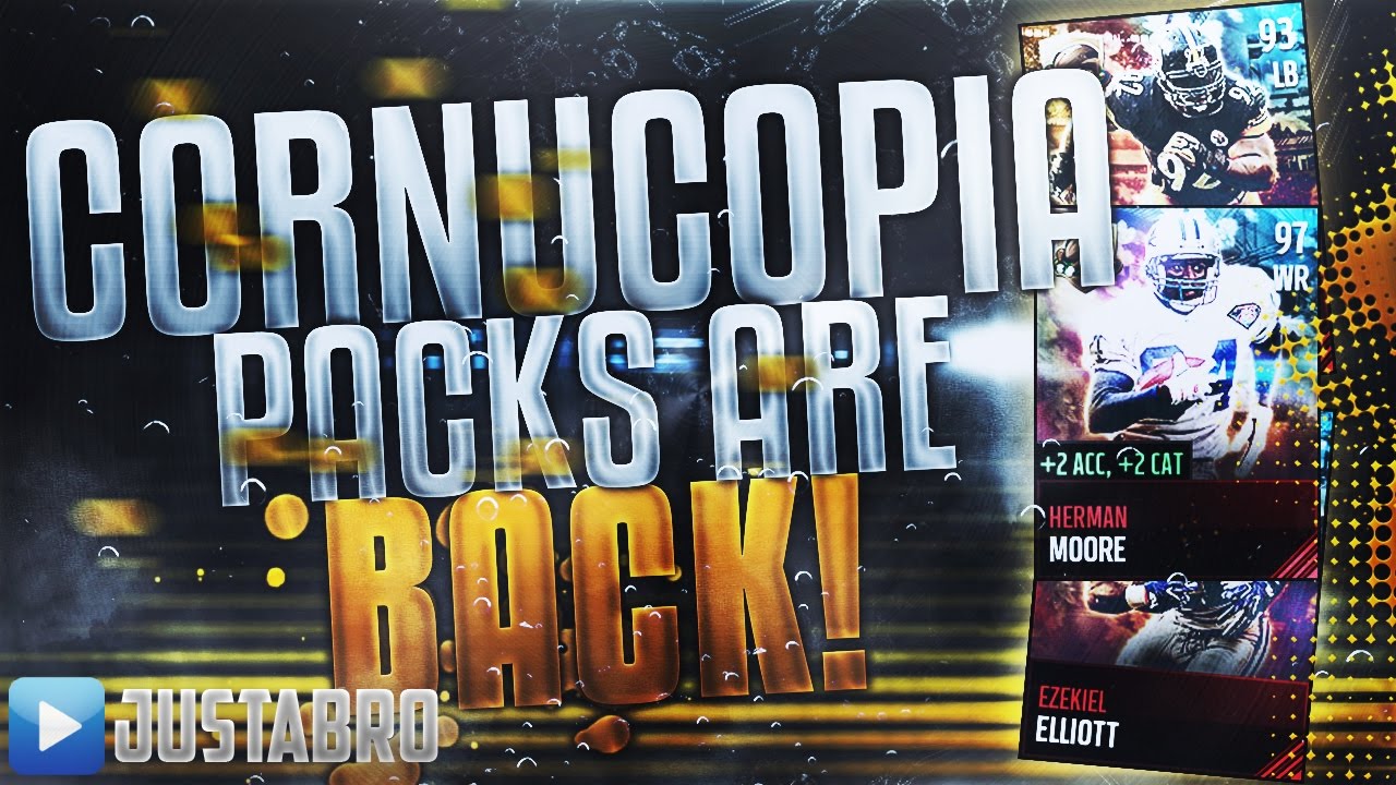 10 INSANE CORNUCOPIA PACKS! Elites Galore! Madden Mobile 17 Thanksgiving Promo!