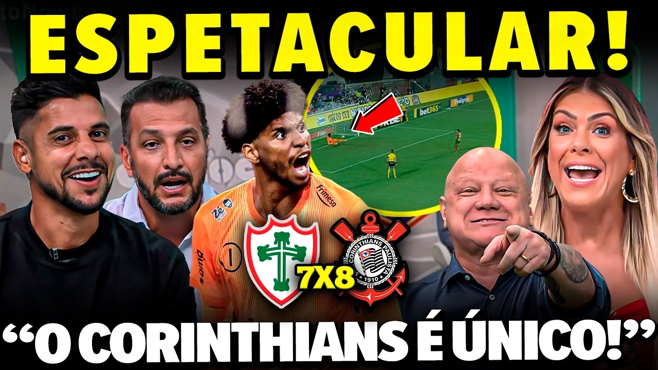 JOGO ABERTO FICOU ENCANTADO COM A CLASSIFICAÇÃO DO TIMÃO! CORINTHIANS 8X7 PORTUGUESA E SHOW DE HUGO!