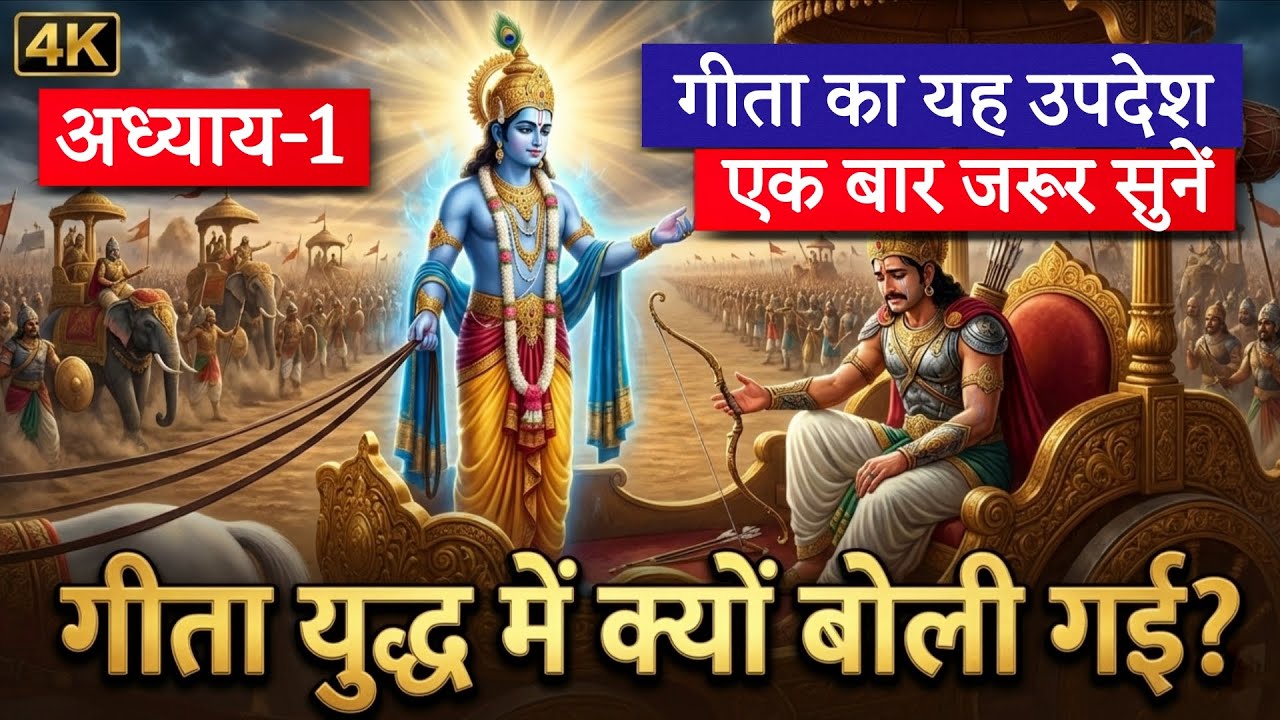 भगवत गीता का यह 8 मिनट का उपदेश एक बार जरूर सुनें | गीता की शुरूआत का बड़ा सच | Geeta 1st Chapter 