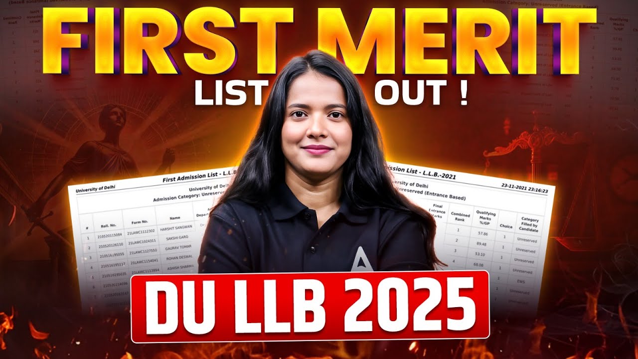 Delhi University LLB Admission 1st Cutoff Out 🔥 CUET PG 2025 DU Admission Cut - off List | DU LLB