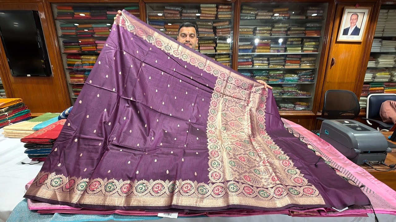 Chickpet Wholesale Latest Tussar Silk, Semi Silk & Mysore Silk Sarees. Single saree courier avail.