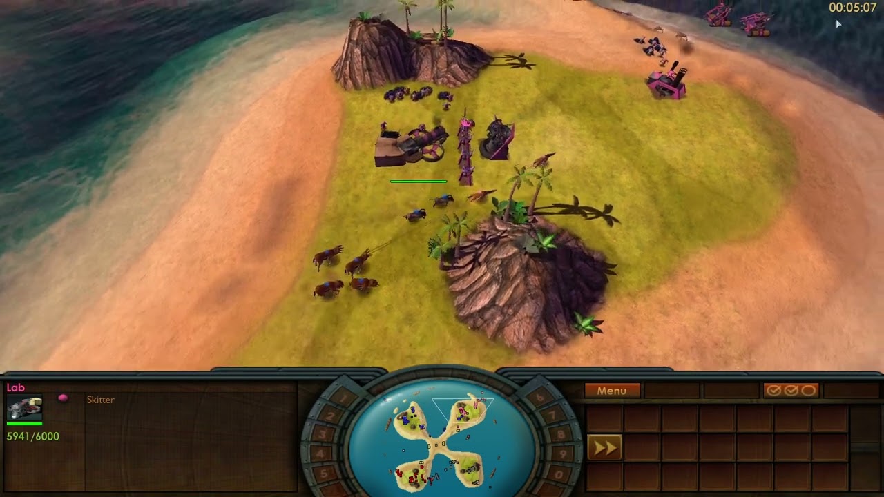 Impossible Creatures: Mut & Sniper vs Gray & Skitter (Eroded Forts)