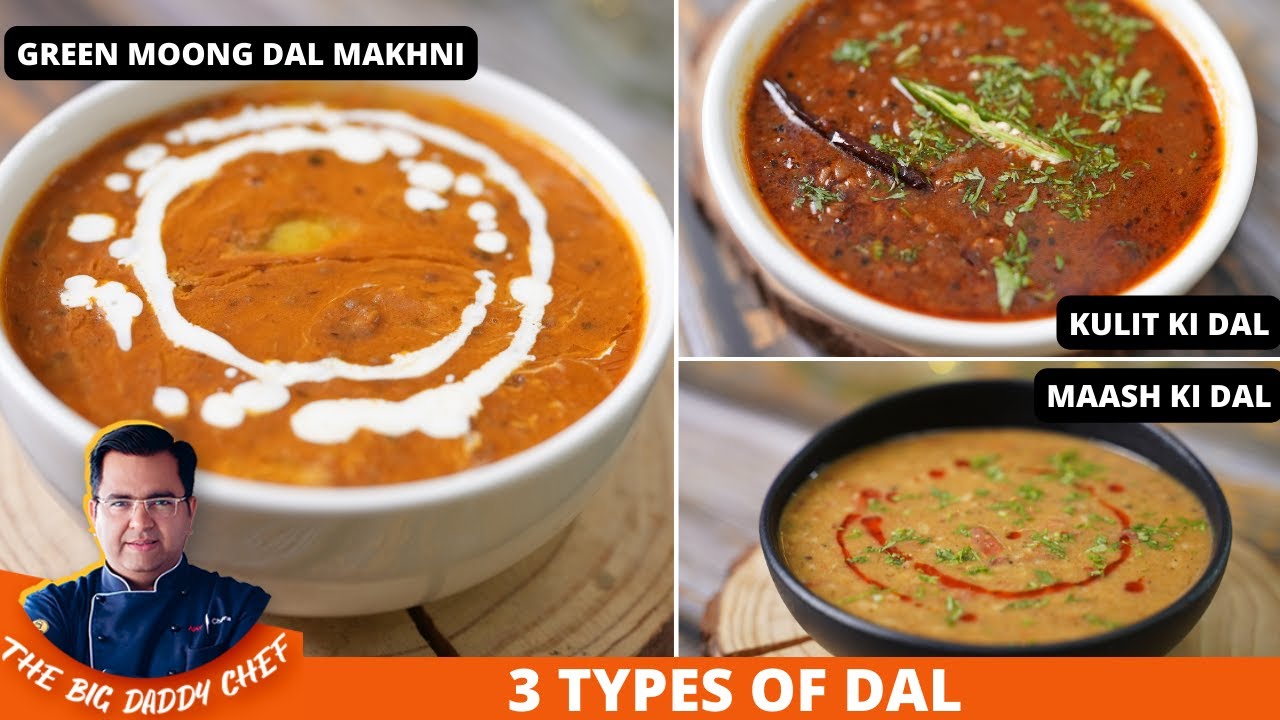 Green moong Dal Makhani | Safed Urad Ki Dal | Kulit Ki Dal | 3 Types Of quick & easy daal recipes