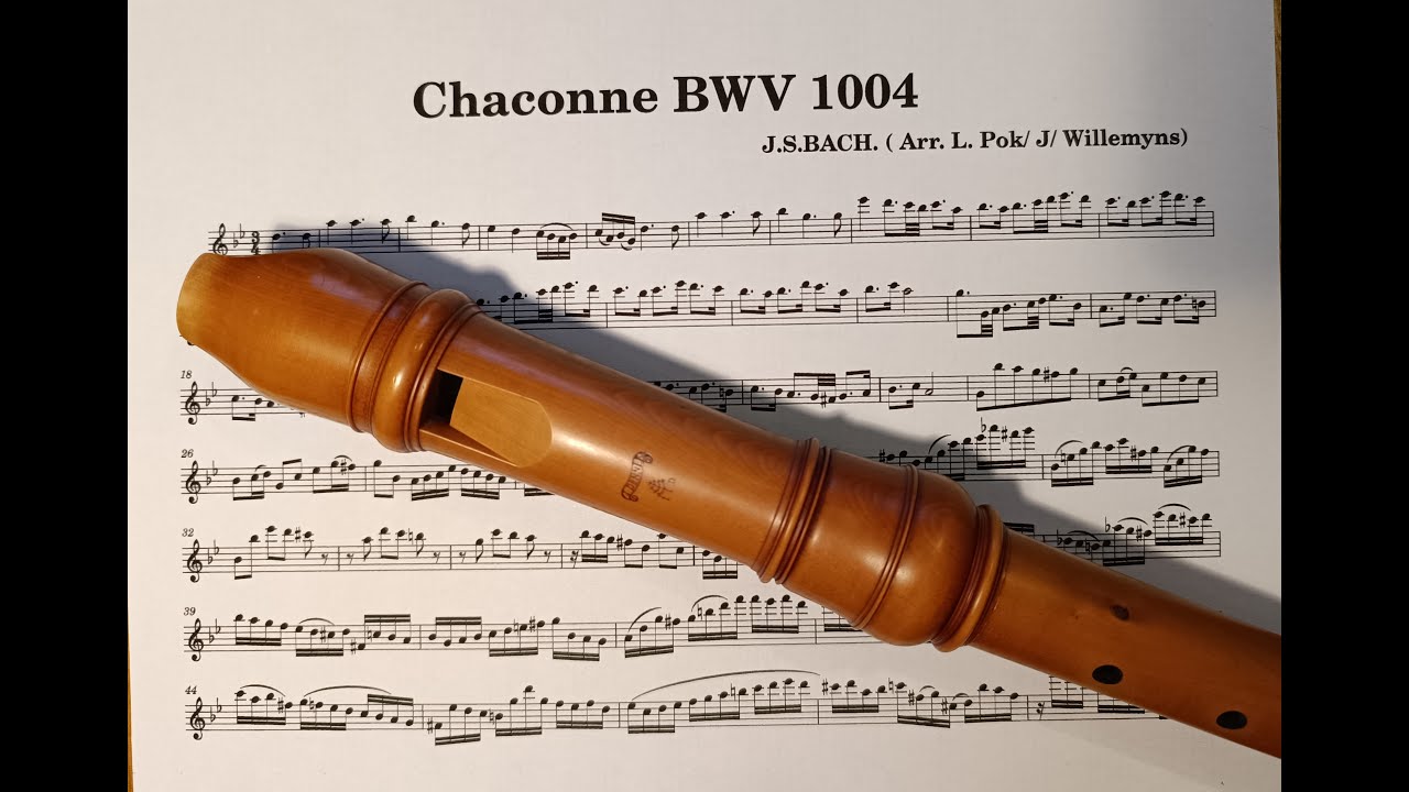 Chaconne BWV 1004. J.S. BACH (arr. for recorder and harpsichord L.Pok/ J. Willemyns)