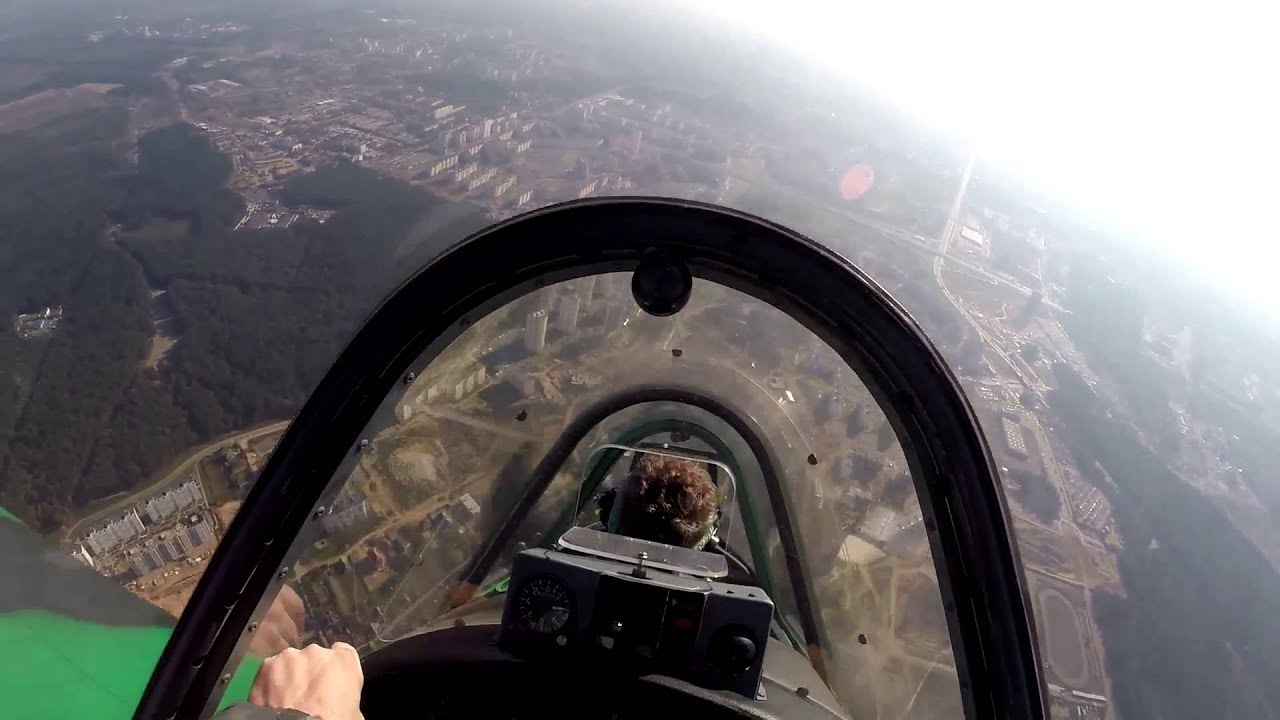 Полет на ЯК-52 высший пилотаж Боровая Минск EW1ES