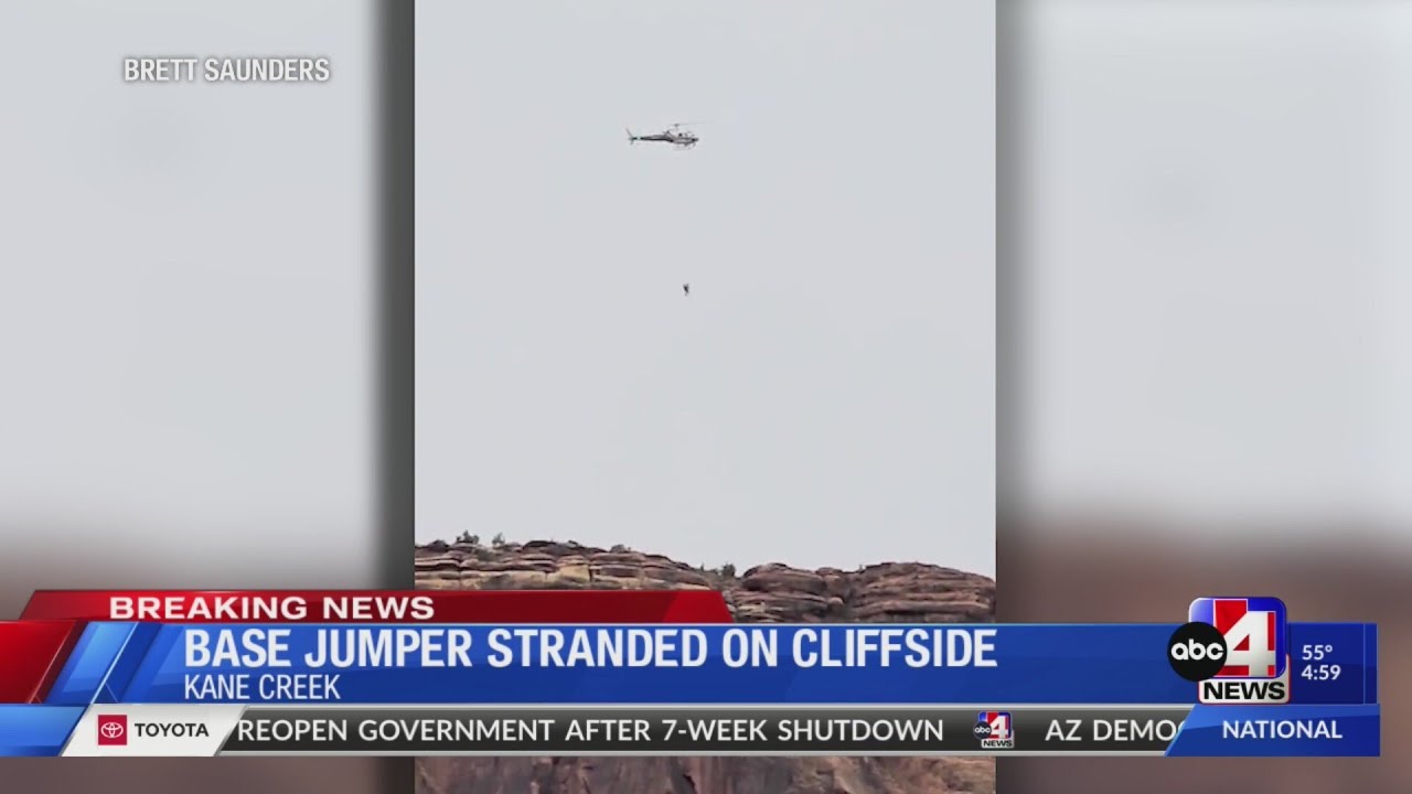 Search and rescue operation underway in Kane Creek area due to BASE jumper incident