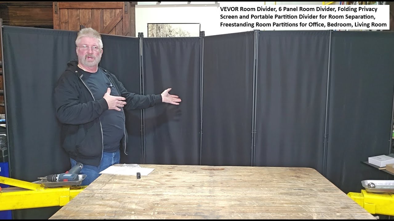 VEVOR Room Divider 6-панельный складной экран конфиденциальности и переносная перегородка для раз...