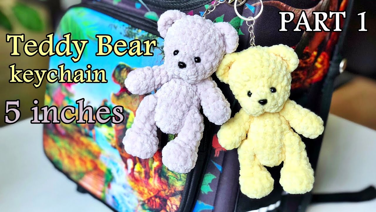 How to crochet small Teddy Bear / Part 1 / Teddy Bear keychain / Video Tutorial