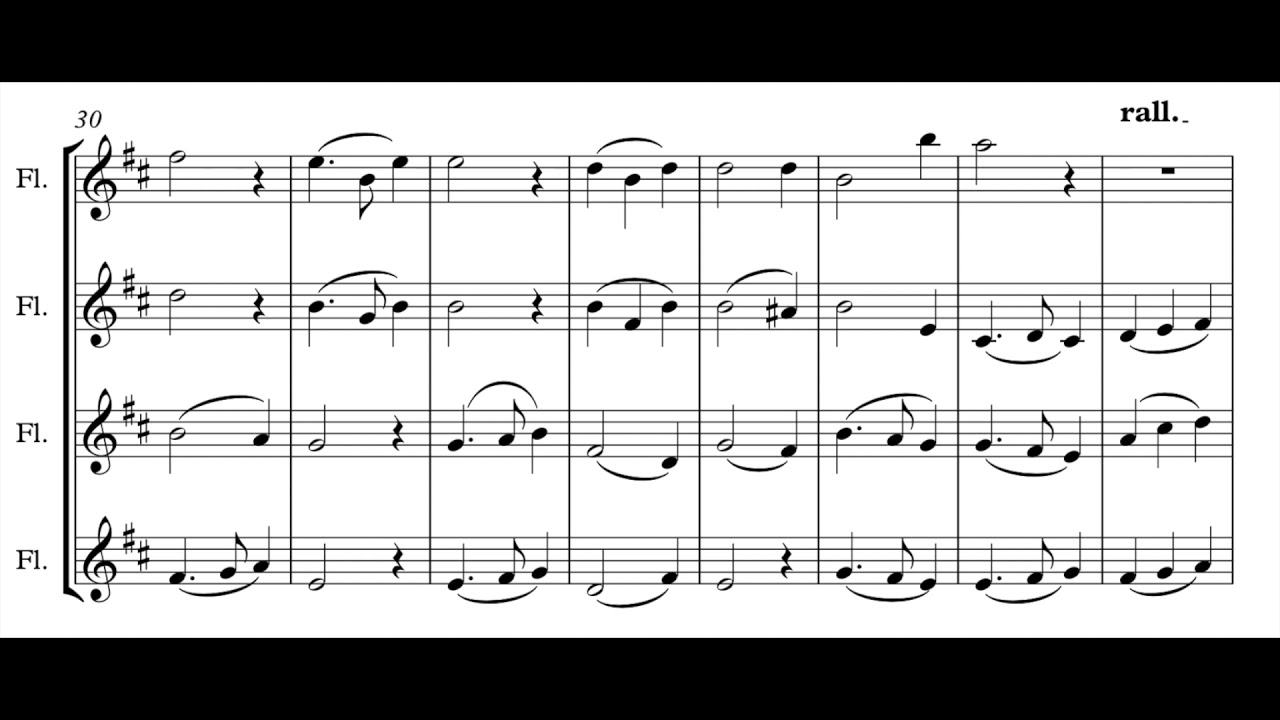 The Skye Boat Song  - Flute Quartet - ♪ Sheet Music ♪
