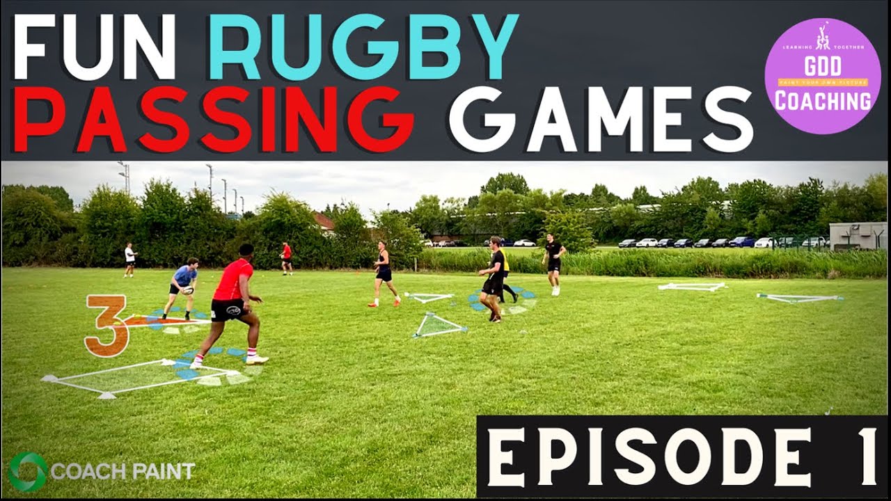 Fun Rugby Passing Games | Catch Pass Games for ALL Ages | Episode 1 | GDD Rugby Coaching & Analysis