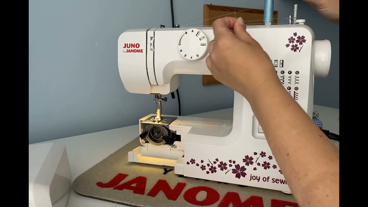 Janome E1015 Bardzo dokładna instrukcja obsługi maszyny . Jak zacząć szyć na maszynie. Kurs szycia.