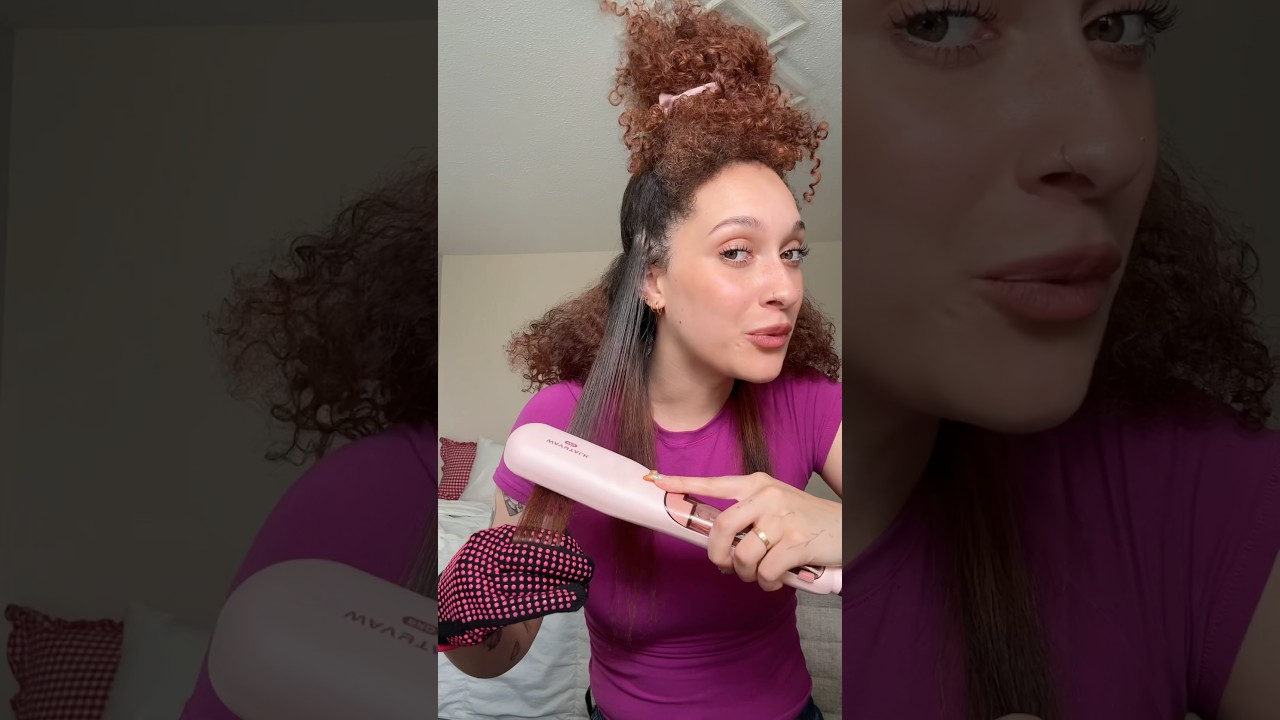 IM STRAIGHTENING MY HAIR WITH STEAM!! #curlytostraight