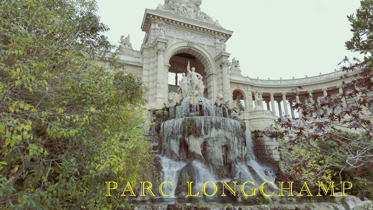 Parc longchamp in Marseille France in 4K