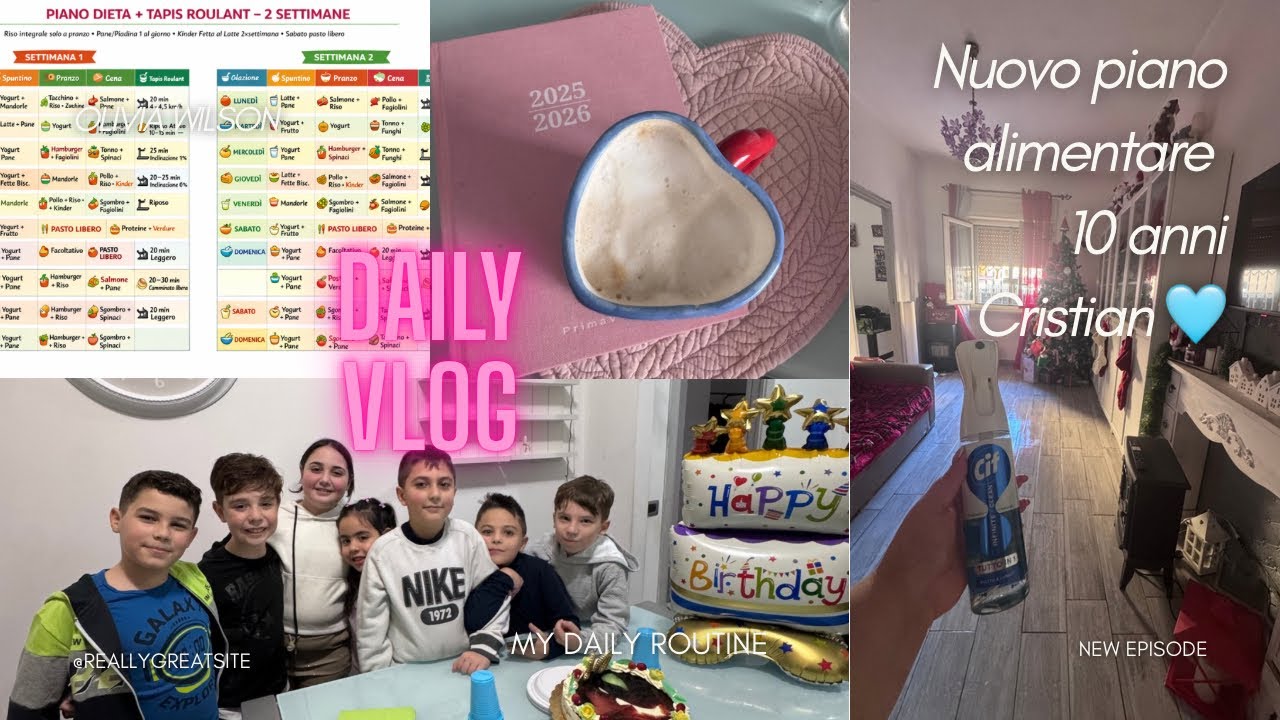 Vlog|| nuovo piano alimentare || Cristian compie 10 anni ✨