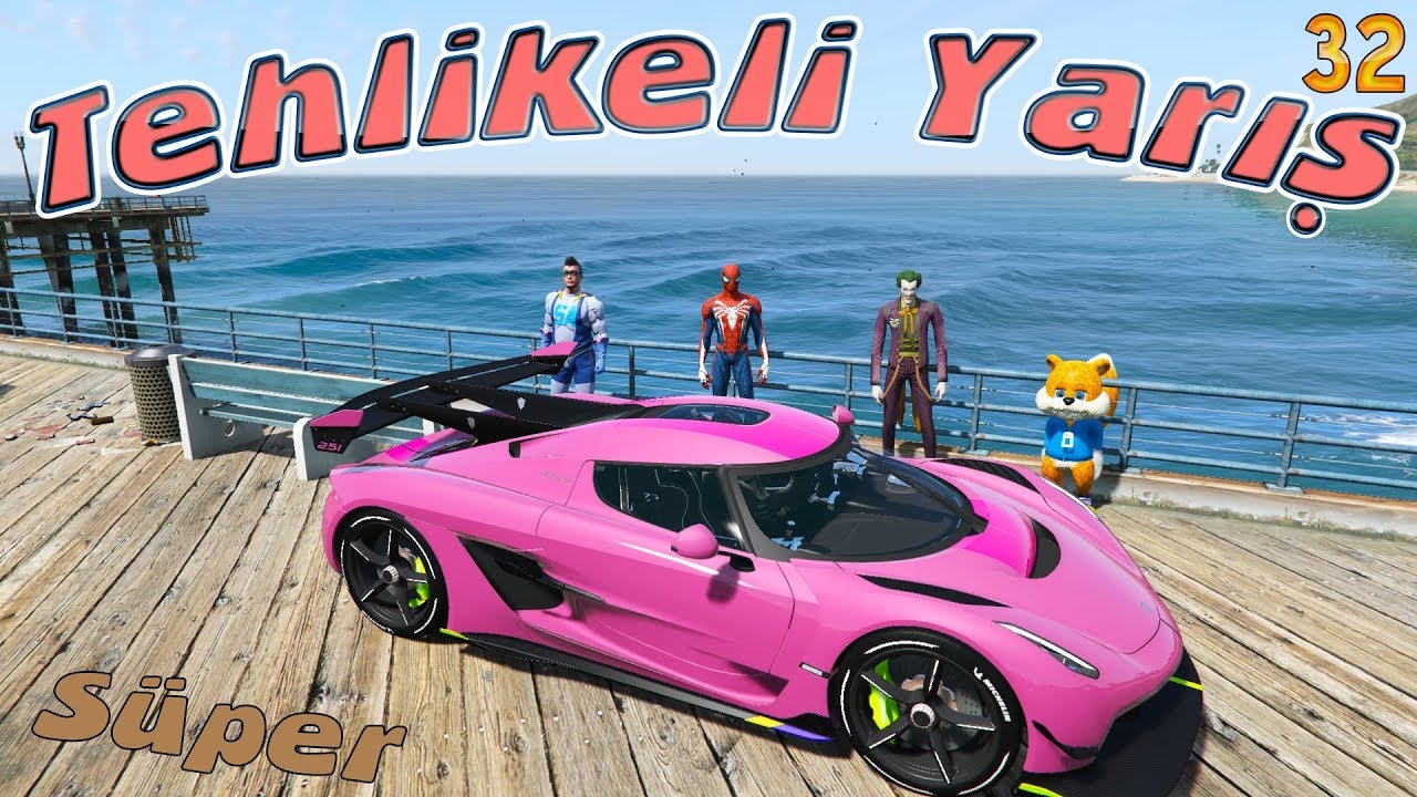 YENİ SÜPER ARABALAR  TEHLİKELİ YARIŞ - Sincap Abuzi ve Süper Kahramanlar Yarışıyor