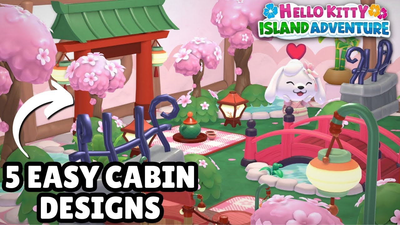 5 VISITOR CABIN & CAFE DESIGN IDEAS//HELLO KITTY ISLAND ADVENTURE BEGINNER VISITOR HOMES/SPEED BUILD